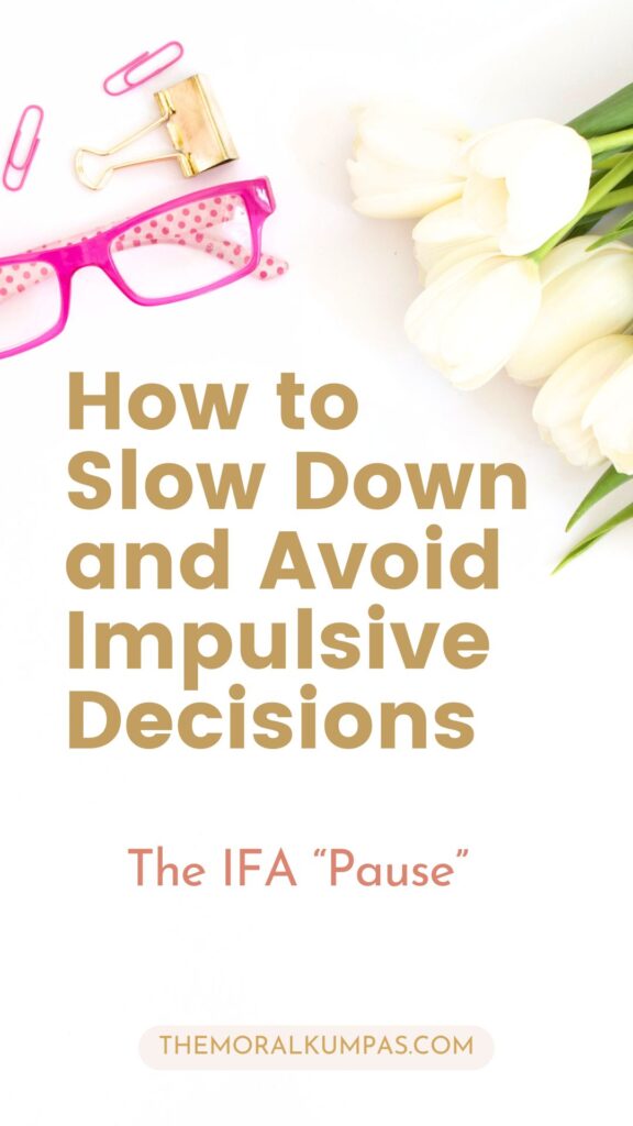 How to avoid impulsive decisions -The IFA Way