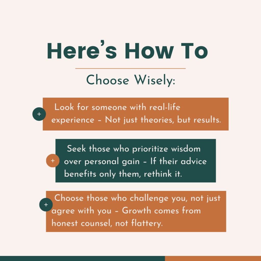 How to seek guidance from others infographic