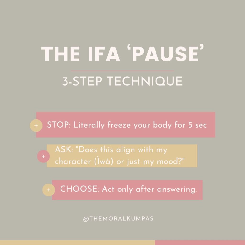 THE IFA 'PAUSE' TECHNIQUE TO HELP STOP IMPULSIVE DECISIONS