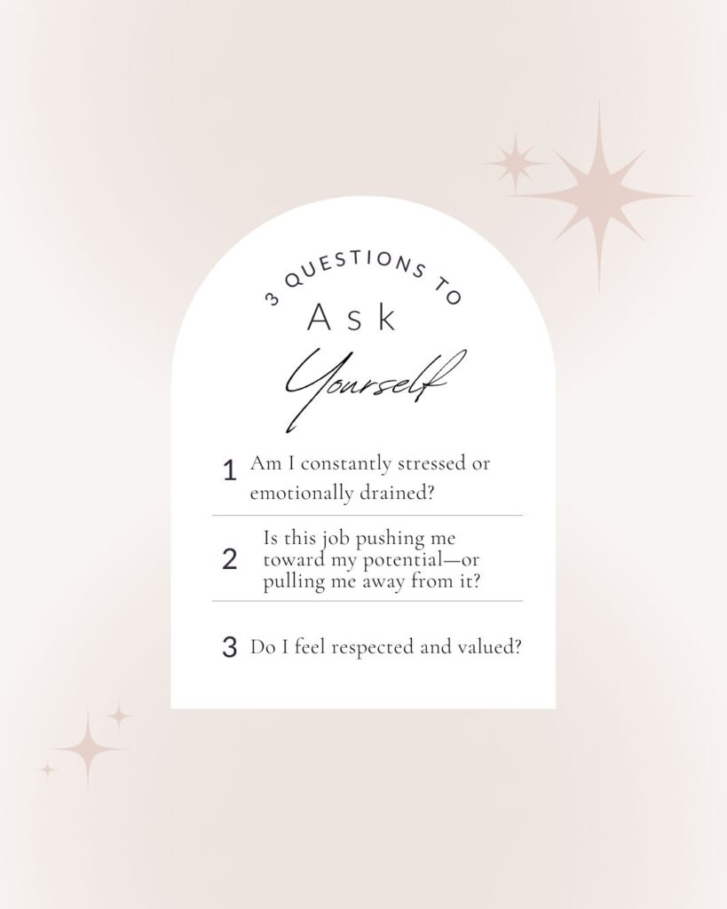 When to Quit Your Job - Questions to ask yourself Infograph