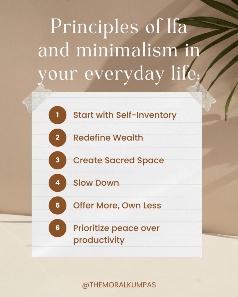 Ifa and minimalism in your everyday life List Post